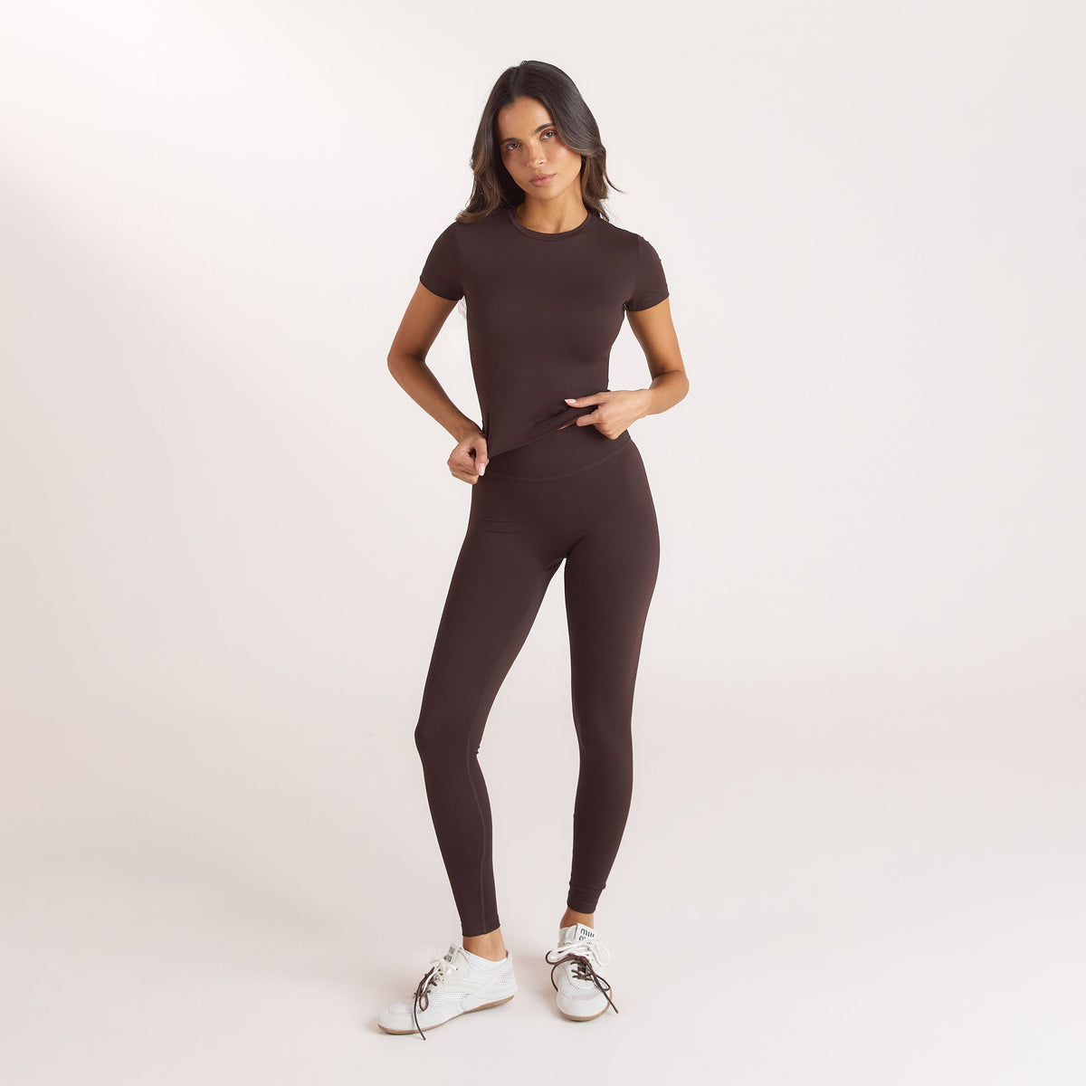 Lounge Classic Fitted Top - Coffee Bean