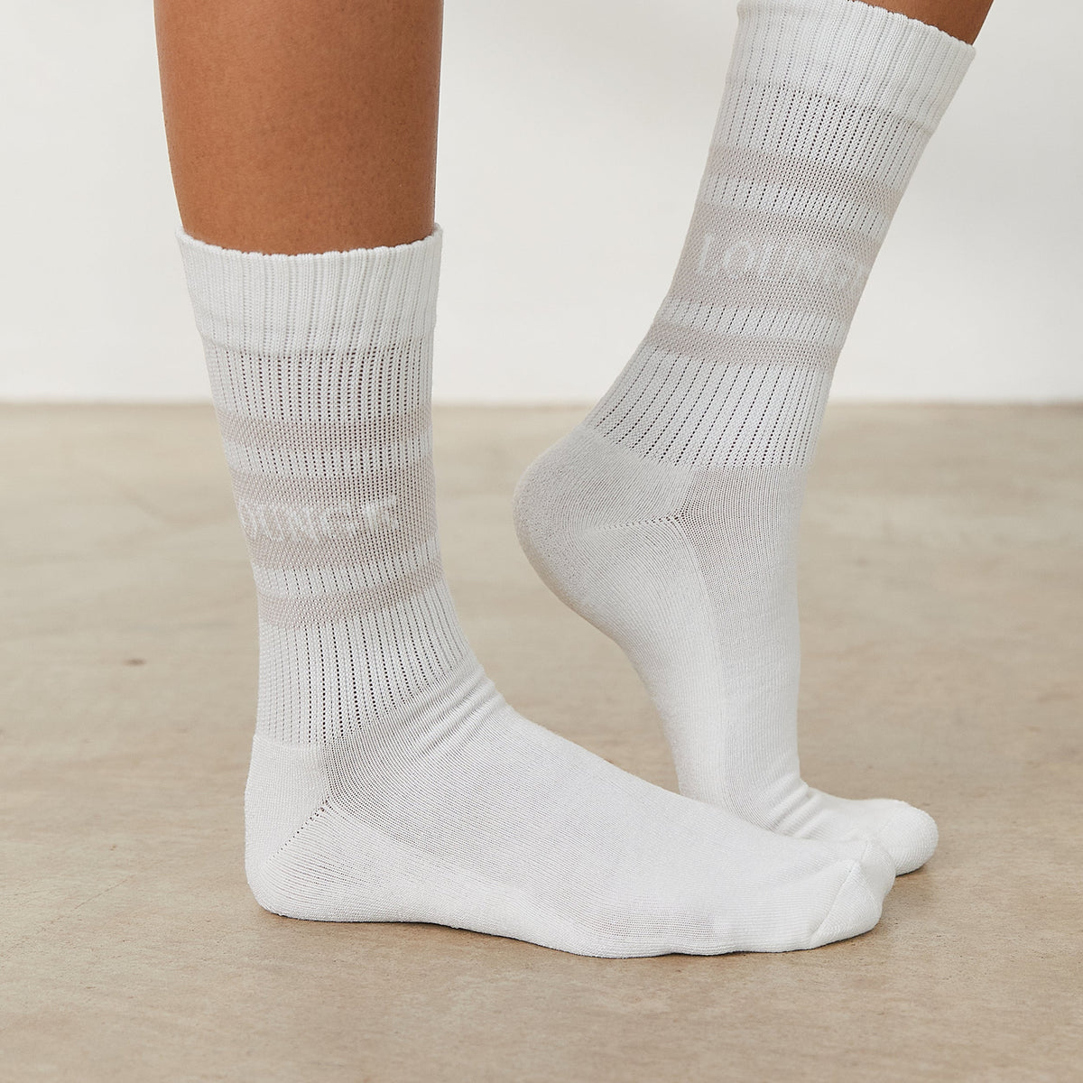 Lounge Essential Socks (2 Pack) - Cream