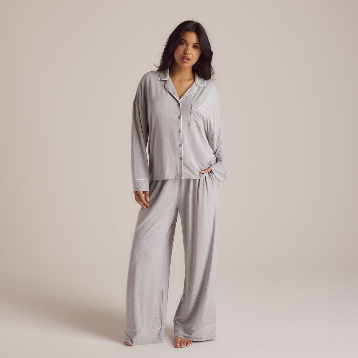 Lounge Modal Pajama Pants - Grey Marl