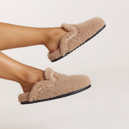 Lounge Anya Mule Slippers - Mink