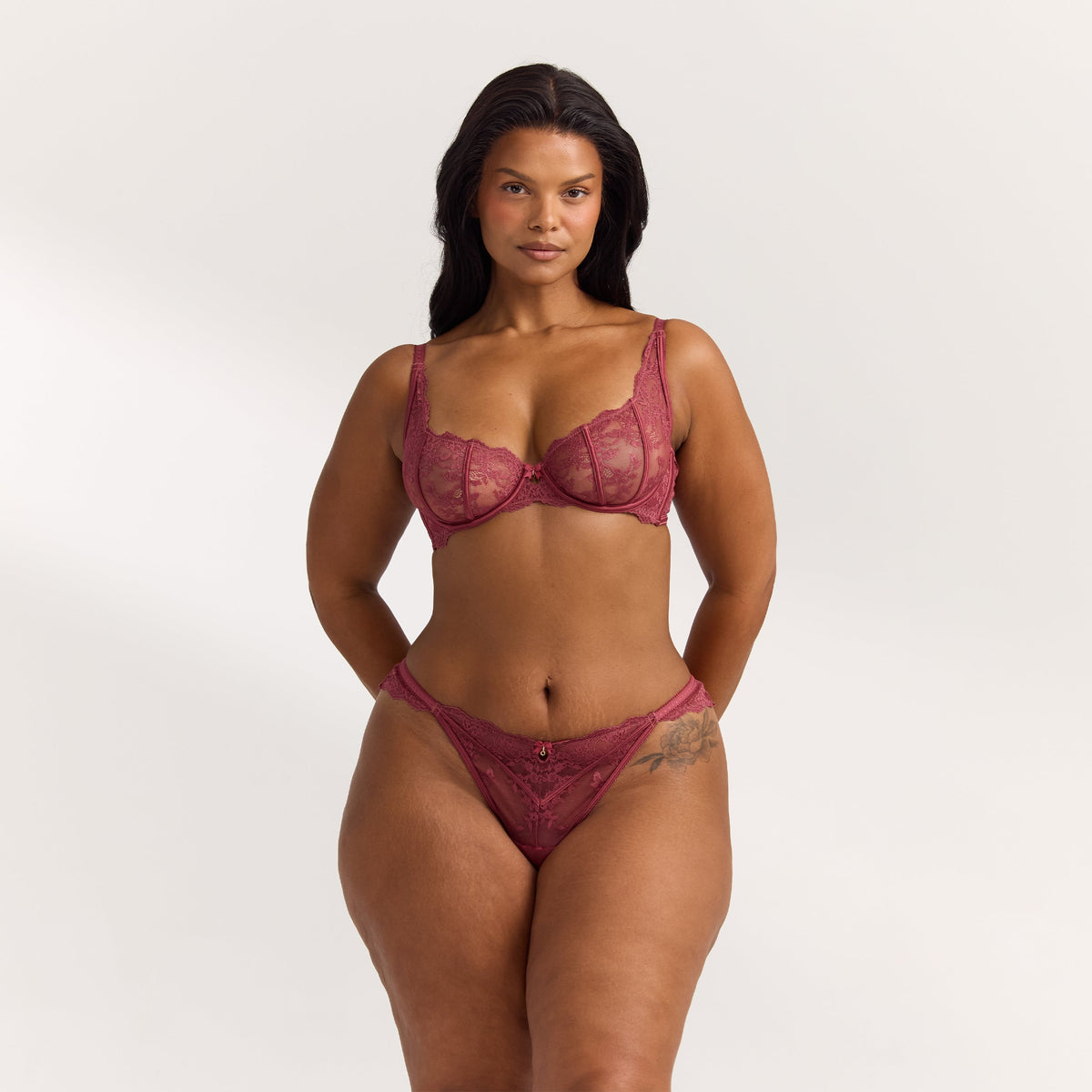 Lounge Enchant Plunge Bra - Rhubarb