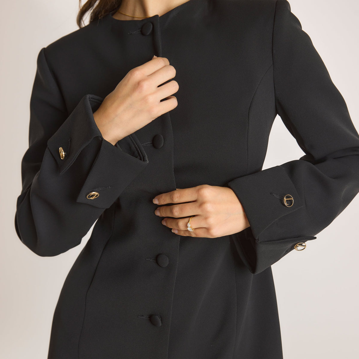 Lounge Structured Dress - Black