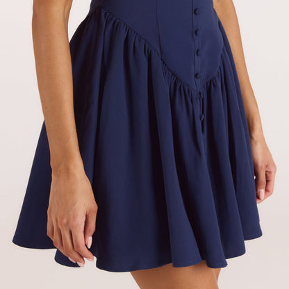 Lounge Plunge Mini Dress - Navy
