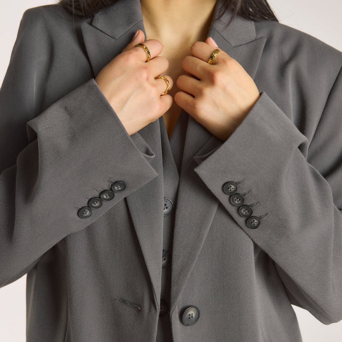 Lounge Oversized Blazer - Charcoal