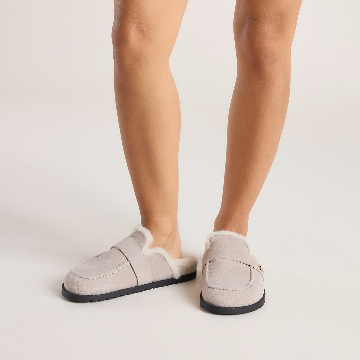 Lounge Amara Mules - Light Grey
