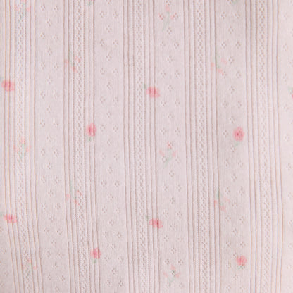 Lounge Pointelle Pajama Top - Pink Floral