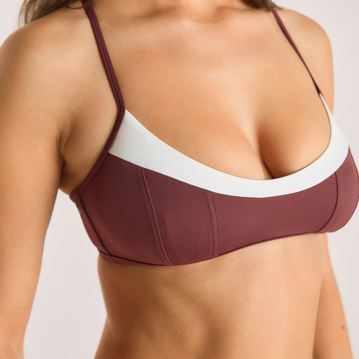 Lounge Monaco Bralette Bikini Top - Plum
