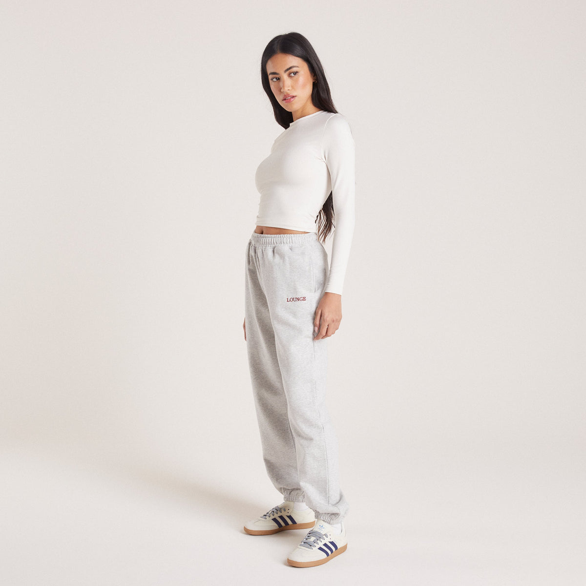 Lounge Cuffed Sweatpants - Grey Marl