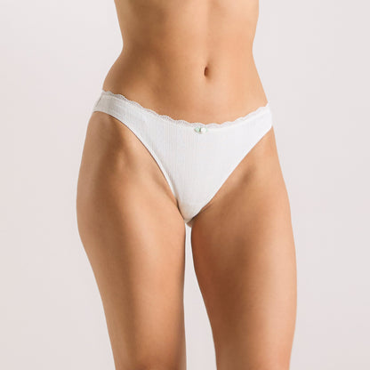 Lounge Pointelle Briefs - Cream