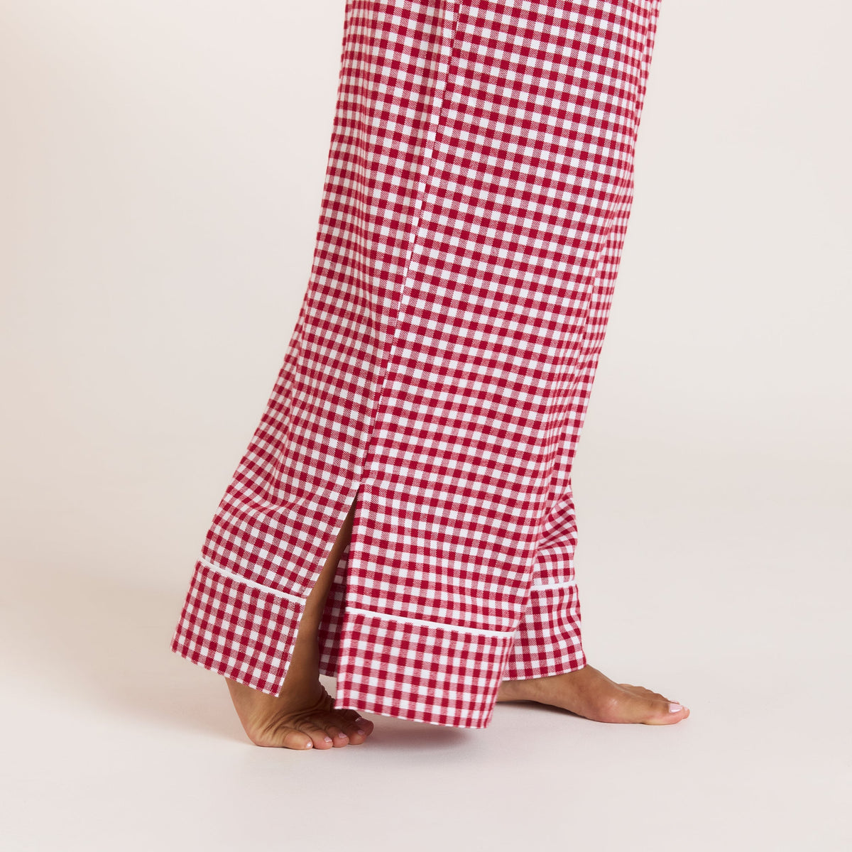 Lounge Christmas Cottage Gingham Pajama Pants - Red