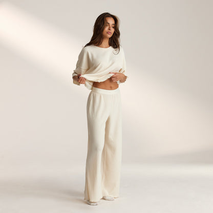 Lounge Soft Waffle Pajama Pants - Cream