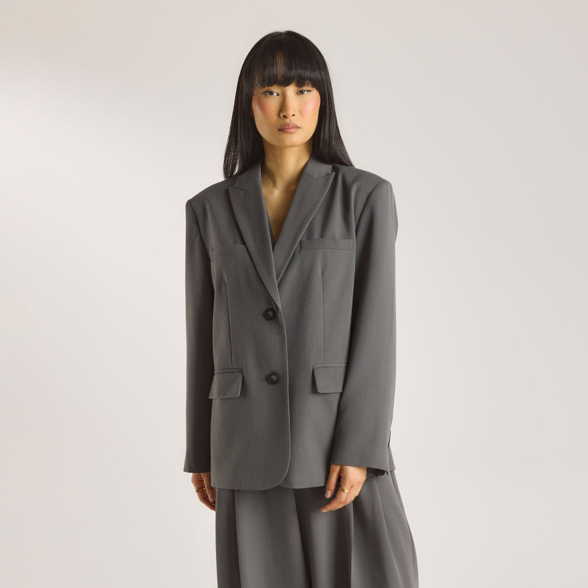 Lounge Oversized Blazer - Charcoal