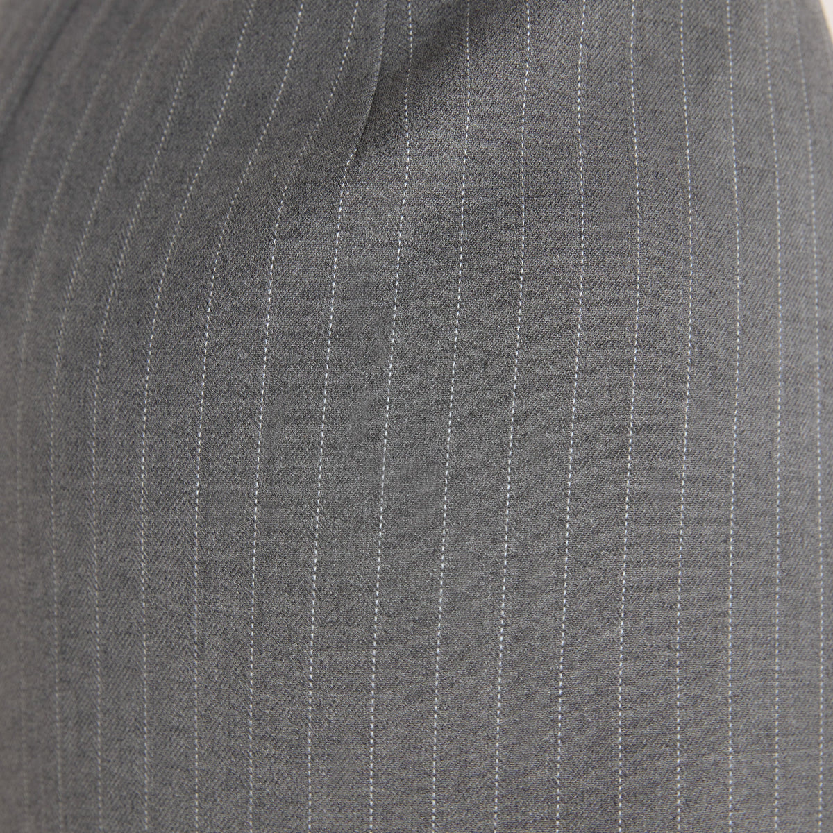 Lounge Structured Skirt - Grey Pinstripe