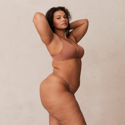 Lounge Light Non-wire Plunge T-shirt Bra  - Mocha