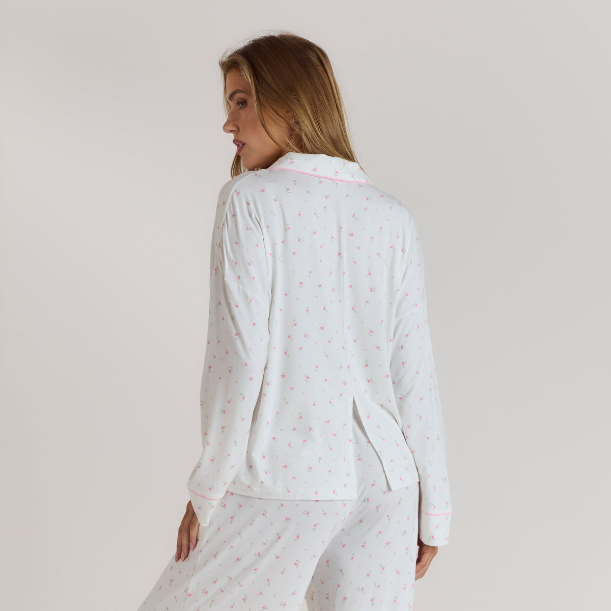 Lounge Modal Pajama Shirt - Floral Print