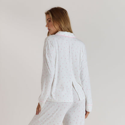 Lounge Modal Pajama Shirt - Floral Print