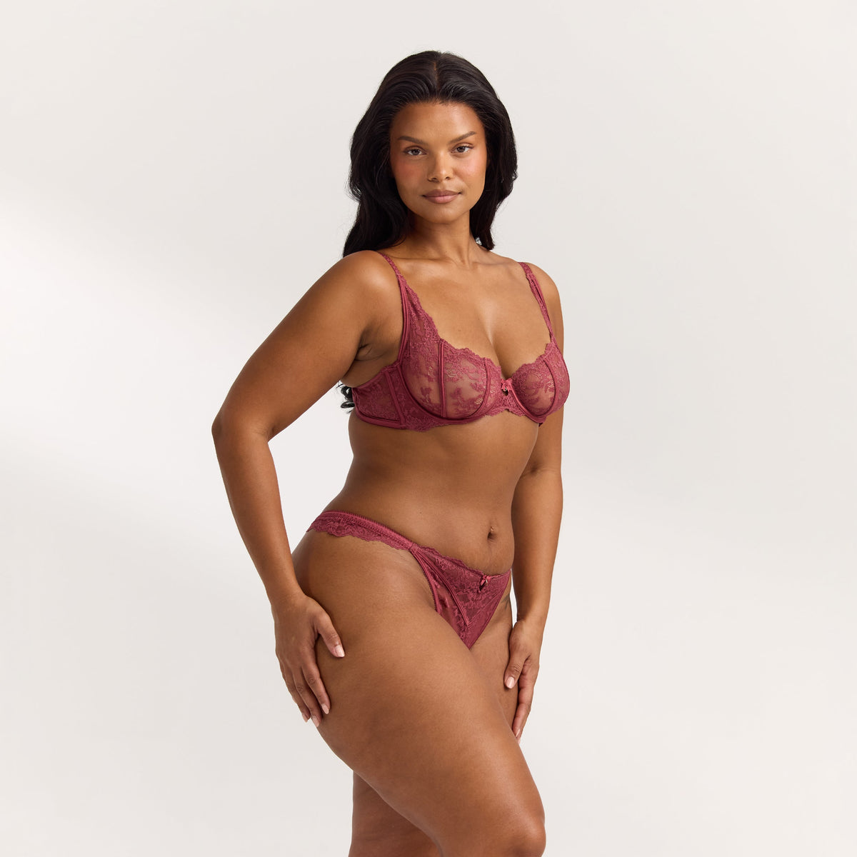 Lounge Enchant Plunge Bra - Rhubarb