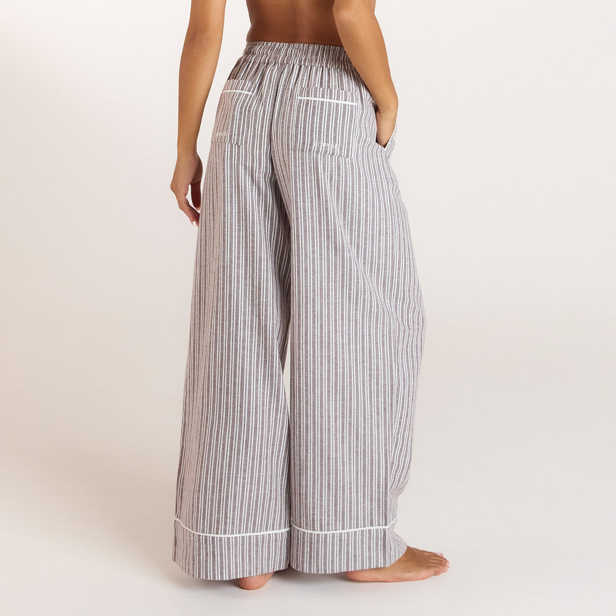 Lounge Stripe Pajama Pants - Chocolate