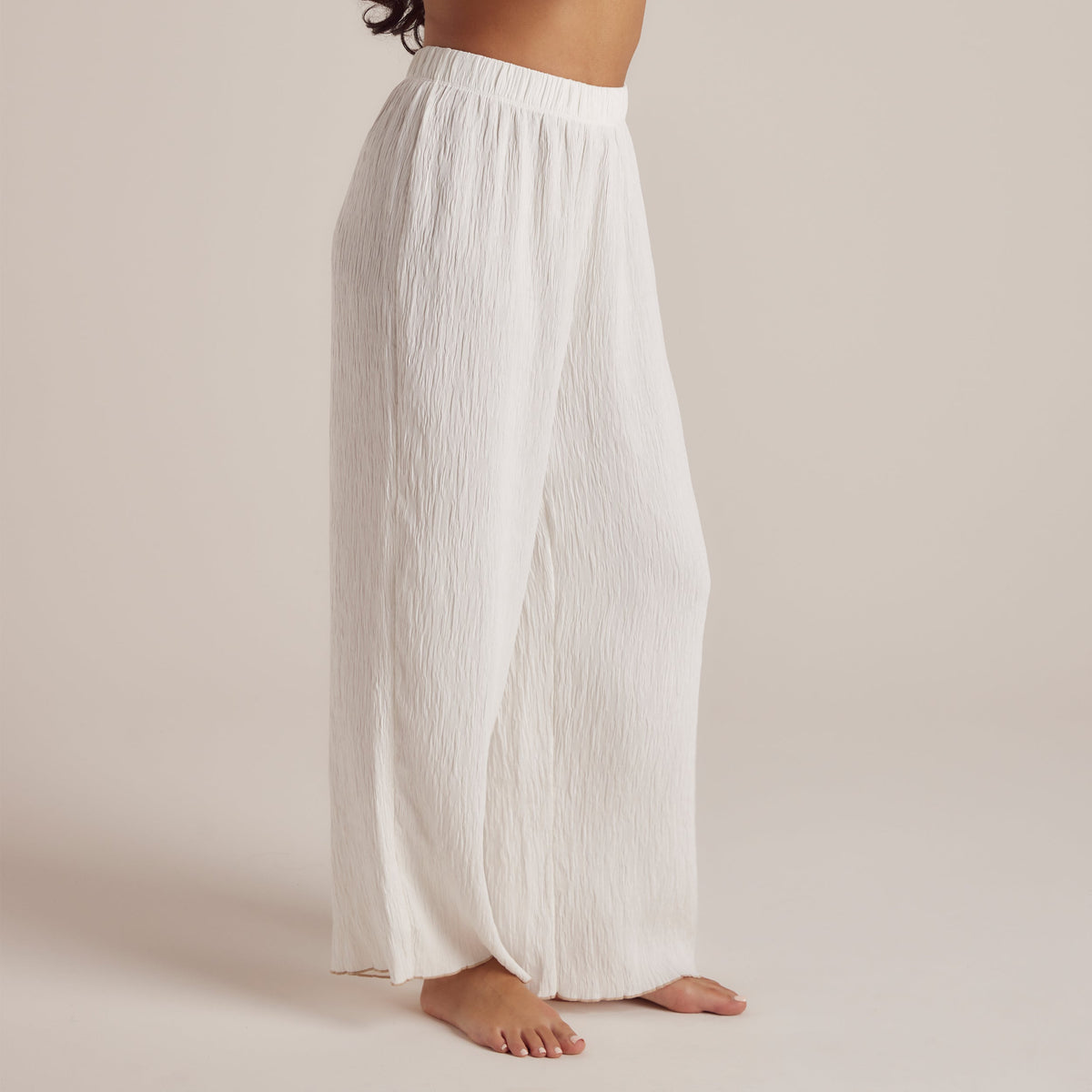 Lounge Crinkle Pajama Pants - White