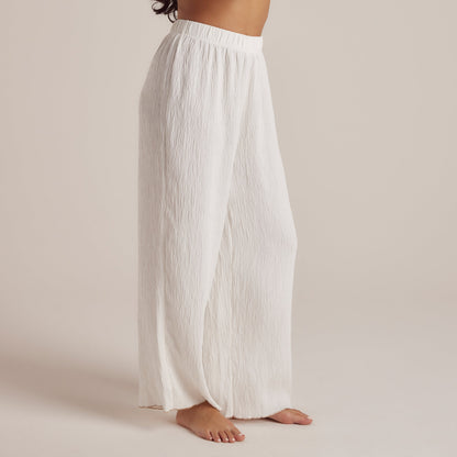 Lounge Crinkle Pajama Pants - White