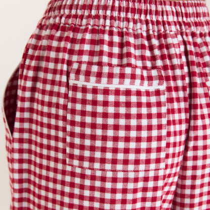 Lounge Christmas Cottage Gingham Pajama Pants - Red