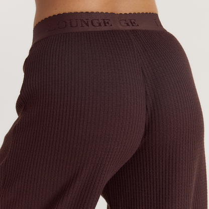 Lounge Soft Waffle Pajama Bottoms - Dark Chocolate
