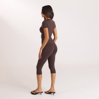 Lounge ContourSoft™ Capri Leggings - Dark Chocolate