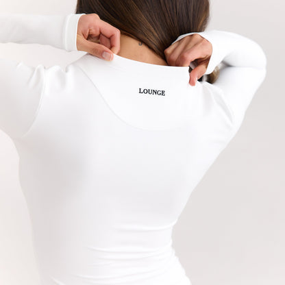 Lounge ContourSoft™ Long-Sleeve Top - White