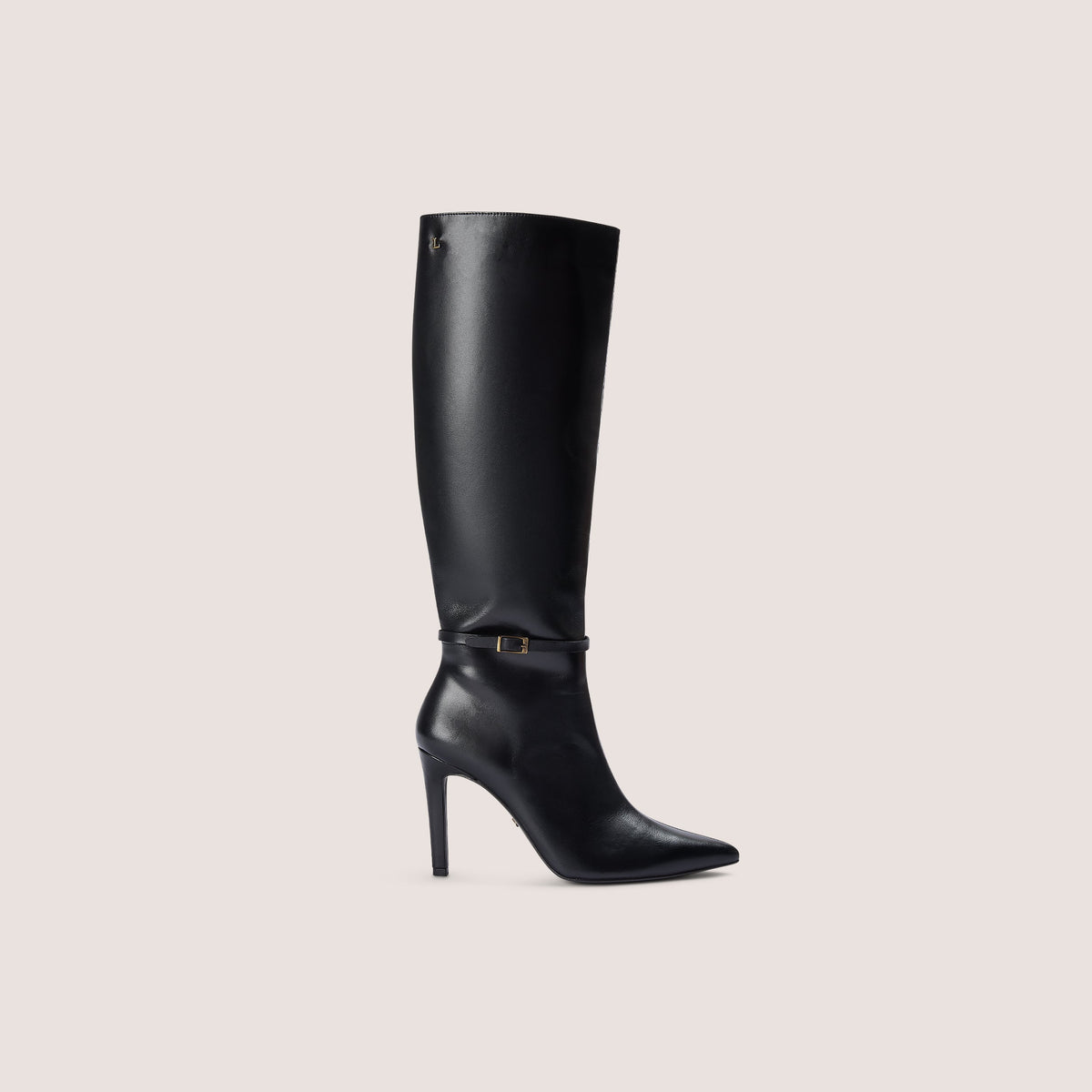 Lounge Juni Knee-High Leather Boots - Black