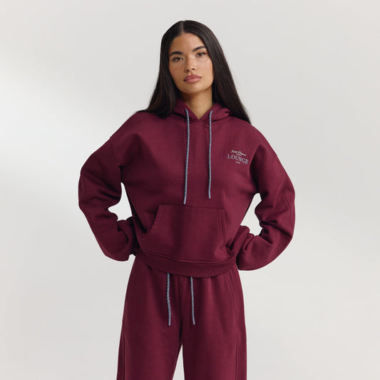 Lounge Oversized Hoodie - Cherry Lacquer