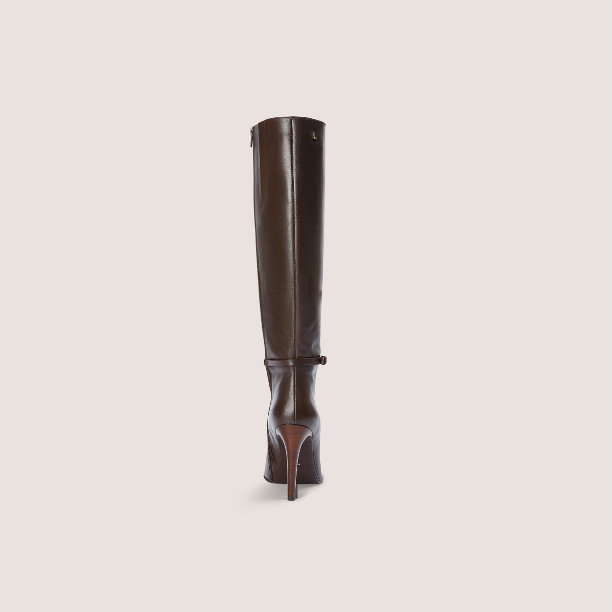 Lounge Juni Knee-High Leather Boots - Dark Brown