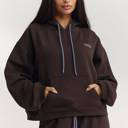 Lounge Oversized Hoodie - Dark Chocolate