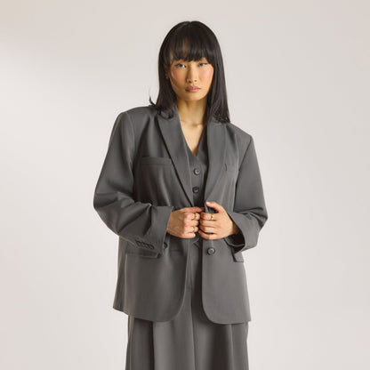 Lounge Oversized Blazer - Charcoal