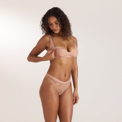 Lounge Lace Nurture Nursing Bra - Honey