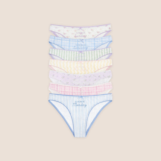 Lounge Days of the Week Briefs (7-Pack) - Multicolour Print