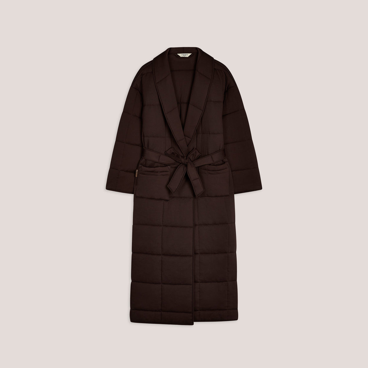 Lounge Quilted Duvet Dressing Gown - Dark Chocolate