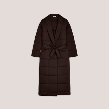Lounge Quilted Duvet Dressing Gown - Dark Chocolate