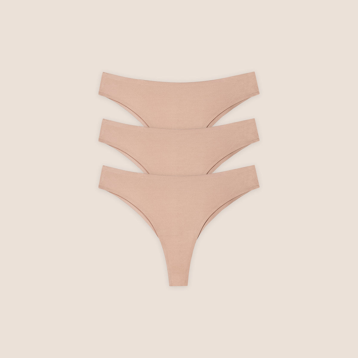 Lounge Seamless Bonded Brazilian Briefs (3-Pack) - Honey