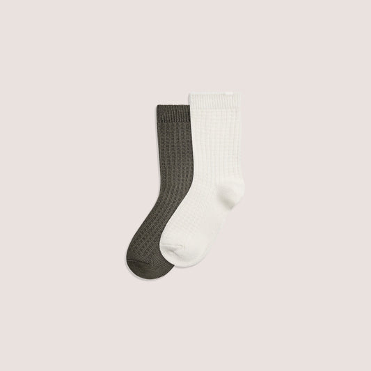 Lounge Waffle Crew Socks (2-Pack) - Multi