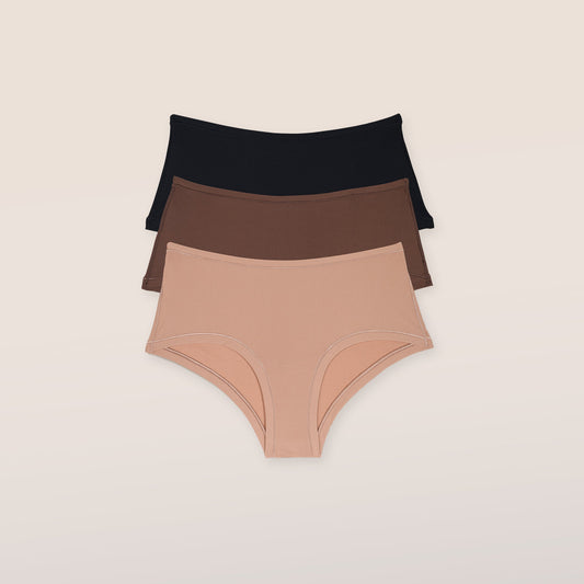 Lounge Nude Boyshorts (3 Pack) - Multi