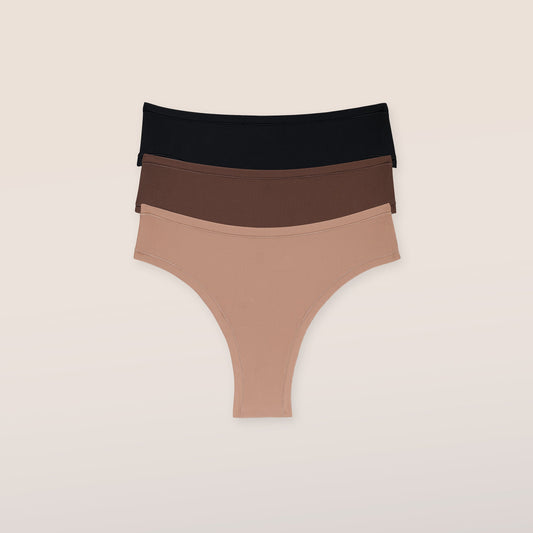 Lounge Nude Brazilian Briefs (3 Pack) - Multi